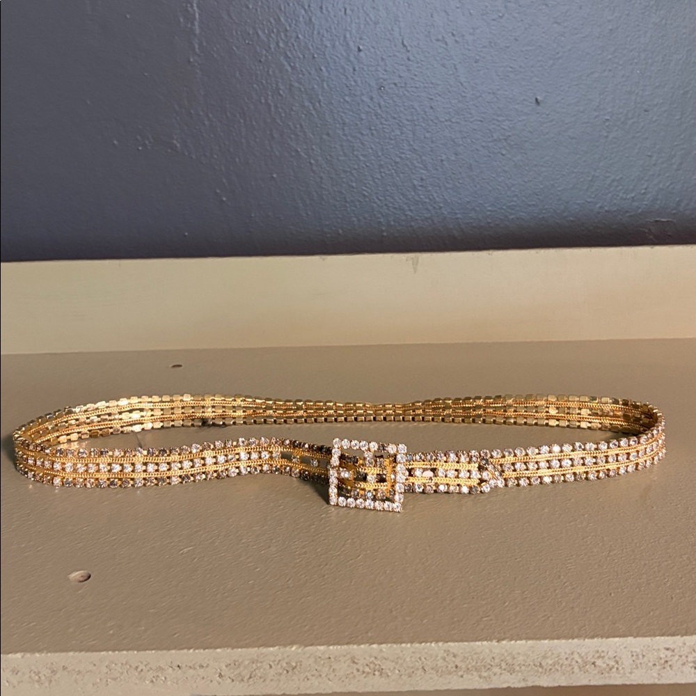 Gold and Rhinestone Belt